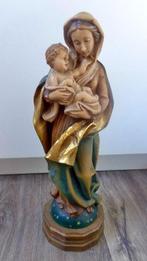 Snijwerk, Madonna mit Kind - Handgeschnitzt - 34 cm - Hout -