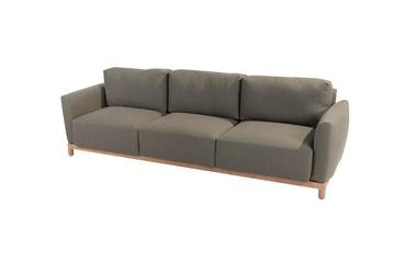 Yara 3-zits lounge bank brushed teak met 11 kussens 4SO beschikbaar voor biedingen