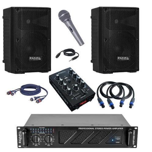 Pa beginners set 2 x 15Inch 2 x 800 Watt Max, Muziek en Instrumenten, Versterkers | Keyboard, Monitor en PA, 500 tot 1000 watt