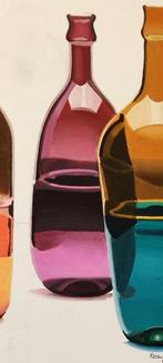 Antonio Perotti - Still Life Bottiglie in vetro incalmo, Antiek en Kunst