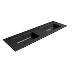 Dubbele Wastafel Keramiek Zonder Kraan Gat Sapho Pura 142x46, Ophalen of Verzenden, Nieuw, Overige typen