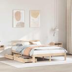 vidaXL Bedframe met lades massief grenenhout 160x200 cm, Huis en Inrichting, Slaapkamer | Bedden, Bruin, Verzenden, 200 cm, 160 cm