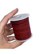 Leren koord rol 1,5mm 50m rood, Nieuw