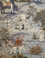 300x280cm! Taj Mahal van exclusief Indiaas textiel -