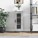 vidaXL Dressoir 34,5x34x90 cm bewerkt hout betongrijs, Minder dan 50 cm, Verzenden, Nieuw, 25 tot 50 cm
