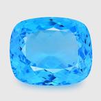Blauw Topaas - 124.27 ct - nternational Colored Gemstone, Sieraden, Tassen en Uiterlijk, Edelstenen, Nieuw