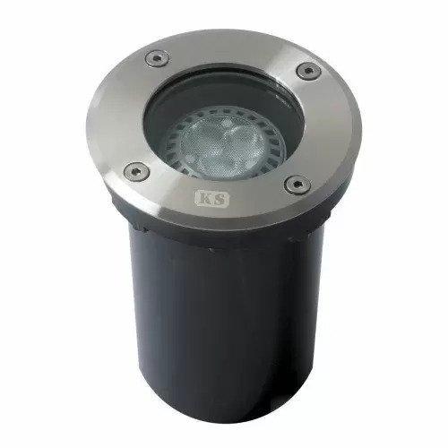 Grondspot LED Ø11 Rond RVS Tuinverlichting Grondspots, Tuin en Terras, Buitenverlichting, Verzenden