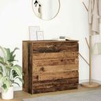 vidaXL Dressoir 80x35x76 cm spaanplaat oud hout, Huis en Inrichting, Verzenden, Nieuw, 50 tot 100 cm, 25 tot 50 cm