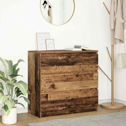 vidaXL Dressoir 80x35x76 cm spaanplaat oud hout, Huis en Inrichting, Kasten | Dressoirs, 25 tot 50 cm, Nieuw, 50 tot 100 cm, Overige houtsoorten