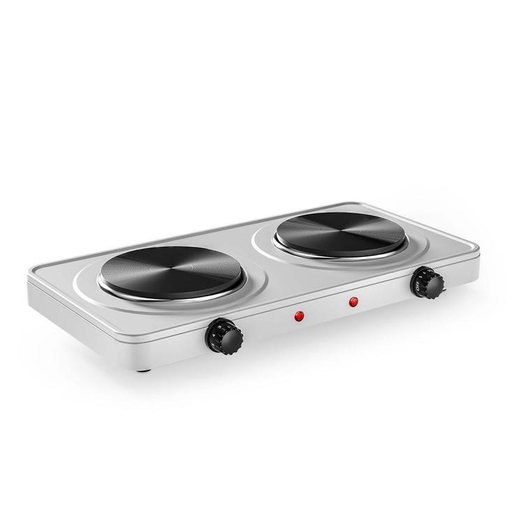 Dubbele elektrische kookplaat kookstel camping  - 2000 watt, Caravans en Kamperen, Kampeeraccessoires, Nieuw, Ophalen of Verzenden