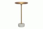 Side table TRAYFUL 60cm wit marble base gouden frame and top, Huis en Inrichting, Tafels | Sidetables, Ophalen of Verzenden, Nieuw