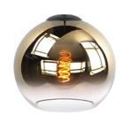 Hanglamp Semi goud glas 5 voudig E27 Ovaal Fantasy globes, Huis en Inrichting, Lampen | Hanglampen, Ophalen of Verzenden, Nieuw