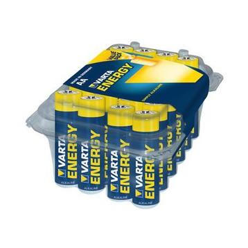 24-Pack - AA R6 Varta Energy Alkaline batterij 1x Blister beschikbaar voor biedingen