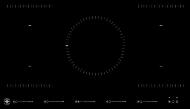 La Germania Inductie kookplaat 90cm, Witgoed en Apparatuur, Kookplaten, Inbouw, 5 kookzones of meer, Energieklasse A of zuiniger