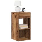 vidaXL Nachtkastjes 2 st met lade 35x34x66,5 cm oud, Verzenden, Nieuw, Hout