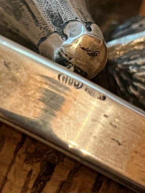 Vaas - .800 zilver - Fles met zilveren deksel 800, Antiek en Kunst, Antiek | Goud en Zilver