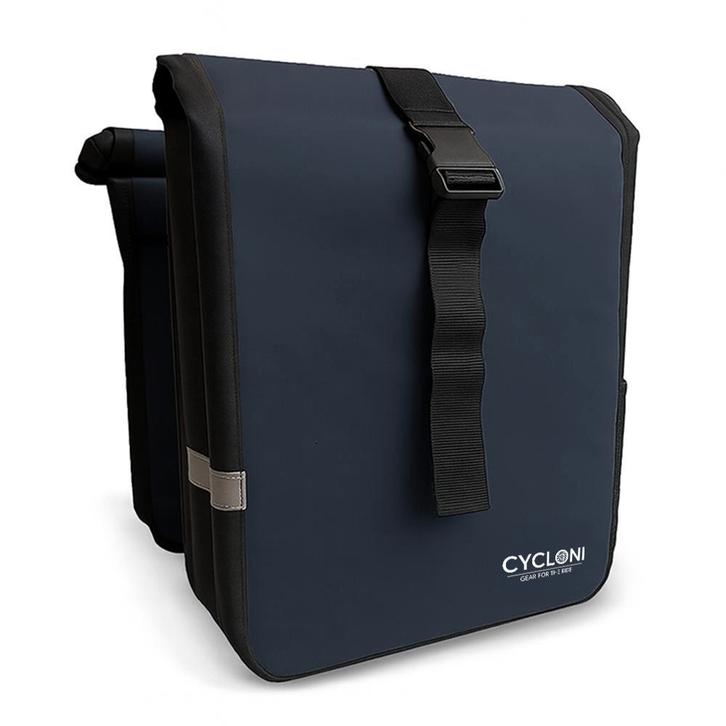 Cycloni Glide 48L Blauw Dubbele Fietstas Waterdicht Rolltop, Fietsen en Brommers, Fietsaccessoires | Fietstassen, Nieuw, Ophalen of Verzenden