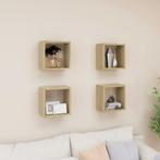 vidaXL Wandschappen kubus 4 st 26x15x26 cm sonoma, Huis en Inrichting, Woonaccessoires | Wandplanken en Boekenplanken, Verzenden