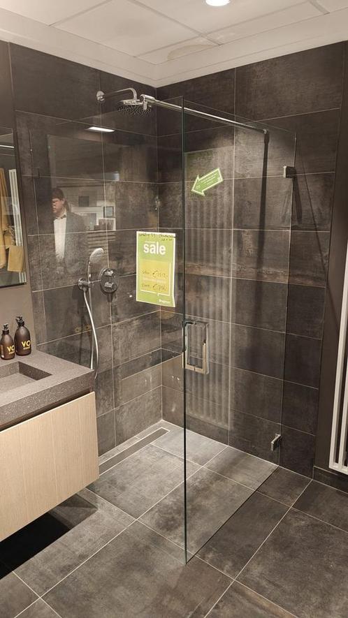 Showmodel profielloze douchecabine ca 100x100cm - 0028, Doe-het-zelf en Verbouw, Sanitair, Douche, Nieuw, Chroom, Glas, Ophalen