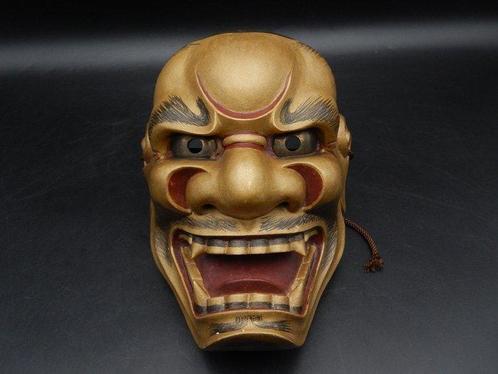 Noh masker - Hout, vernis - Matsudad  - Masker van, Antiek en Kunst, Antiek | Overige Antiek