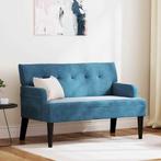 vidaXL Chesterfield Bank Blauw 112 x 65,5 x 75 cm Fluweel, Verzenden, Nieuw, Stof, Minder dan 150 cm