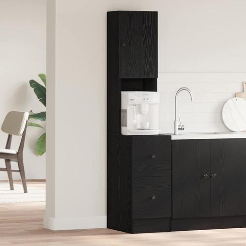 vidaXL Keukenkast met lade met plank met opslag met de deur, Huis en Inrichting, Keuken | Keukenelementen, Zwart, Nieuw, Verzenden