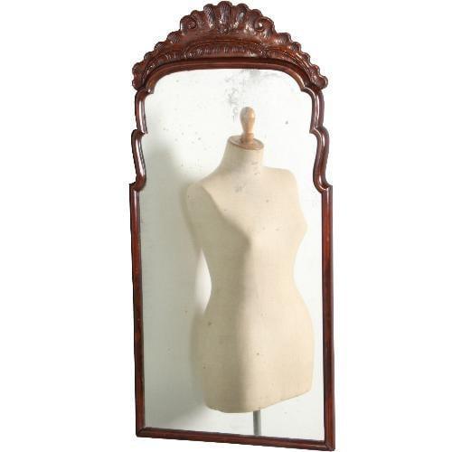 Notenhouten 18e eeuwse Soester spiegel met afneembare kroon, Antiek en Kunst, Antiek | Spiegels, Ophalen of Verzenden