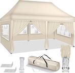 Partytent - Opvouwbaar - 3x6 m - Paviljoen - Easy up - Beige, Verzenden, Zo goed als nieuw