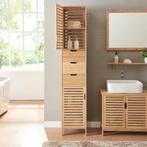 Badkamerkast Boksereys 180x35x35 cm naturel [en.casa], Verzenden, Nieuw
