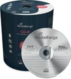 MediaRange CD-R 700 MB 100 stuks, Computers en Software, Beschrijfbare discs, Verzenden, Nieuw