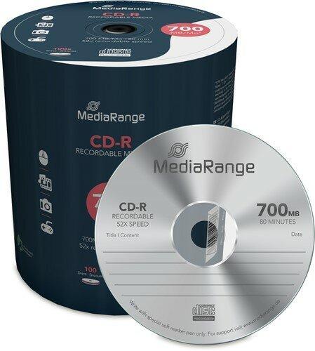MediaRange CD-R 700 MB 100 stuks, Computers en Software, Beschrijfbare discs, Nieuw, Verzenden