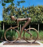 sculptuur, Biker - 38 cm - Brons