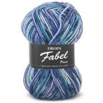 DROPS Fabel Print - 522 turkoois/blauw - Wol Garen, Hobby en Vrije tijd, Breien en Haken, Ophalen of Verzenden, Nieuw
