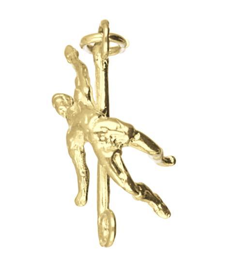 Gouden Hoogspringer kettinghanger, Sieraden, Tassen en Uiterlijk, Kettinghangers, Verzenden