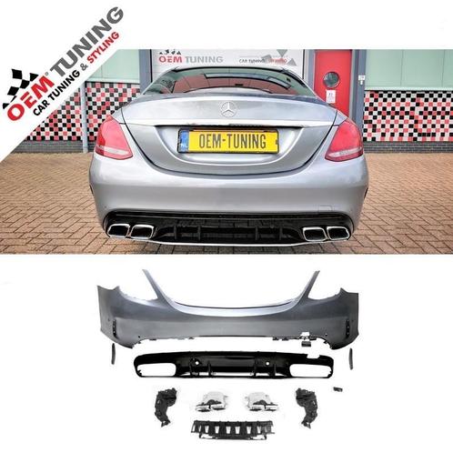 C63 AMG Achterbumper | W205 | C-CLASS | FACELIFT | CHROME |, Auto-onderdelen, Carrosserie en Plaatwerk, Achter, Bumper, Mercedes-Benz