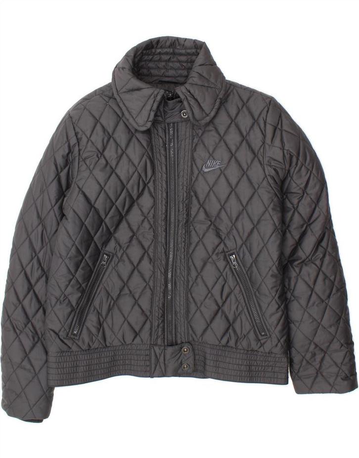 NIKE Womens Quilted Jacket UK 16/18 XL Navy Blue Polyester, Kleding | Dames, Jassen | Winter, Verzenden