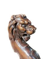 sculptuur, Leeuw - 32 cm - Hout