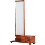 Strakke chique  draaibare facet geslepen passpiegel halspieg, Antiek en Kunst, Ophalen of Verzenden