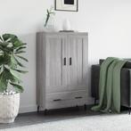 vidaXL buffetkast 69,5x31x115 cm bewerkt hout grijs sonoma, Huis en Inrichting, Verzenden, 100 tot 150 cm, Nieuw, 50 tot 100 cm