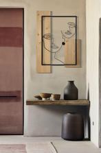 WANDPANEEL VLAKKEN IJZER EN HOUT CM 63X2X90, Huis en Inrichting, Woonaccessoires | Overige, Ophalen of Verzenden, Nieuw