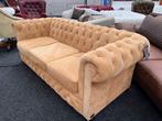 Chesterfield Topdeal ! Camel Suede 3 zits Chesterfield Bank, Huis en Inrichting, Ophalen, Chesterfield, Driepersoons, Leer