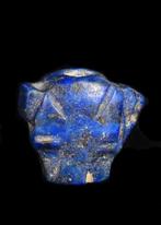 West-Aziatisch Lapis Lazuli Zoomorfe hoofdamulet (Zonder, Antiek en Kunst