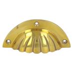 Komgreep schelp massief messing, Verzenden, Nieuw