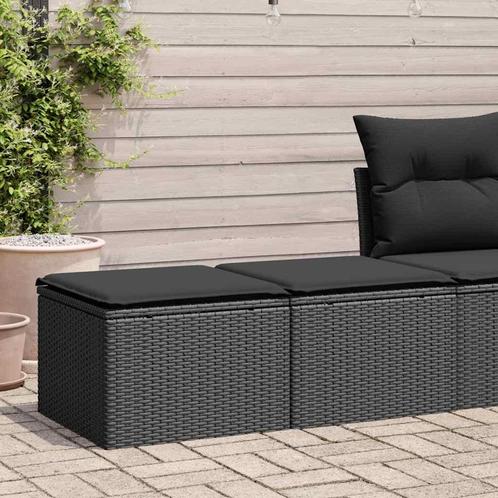vidaXL 2-delige Loungeset met kussens poly rattan acacia, Tuin en Terras, Tuinsets en Loungesets, Loungeset, Nieuw, Rotan, Verzenden
