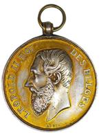 België. Leopold II. Historical Medal N.D Silver - Comice de