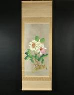 Set van 3 Japanse hangscrolls met gras- en bloementhemas
