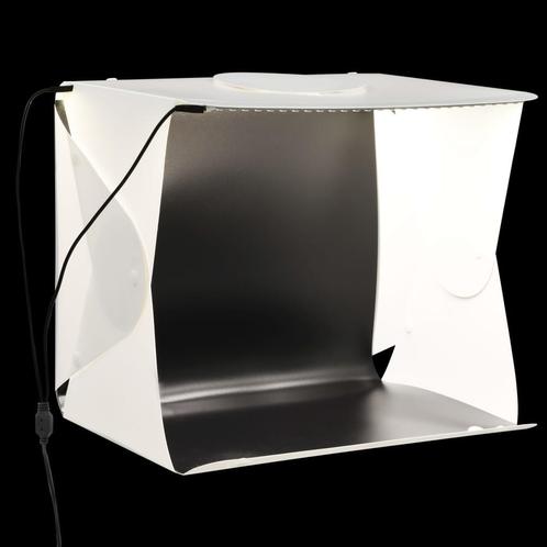 Softbox met LED-lamp inklapbaar 40x34x37 cm kunststof wit, Huis en Inrichting, Keuken | Keukenbenodigdheden, Nieuw, Verzenden