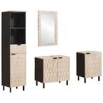 vidaXL Badkamer Sets met lade Witte Was Afwerking Massief, Verzenden, Nieuw, Overige typen