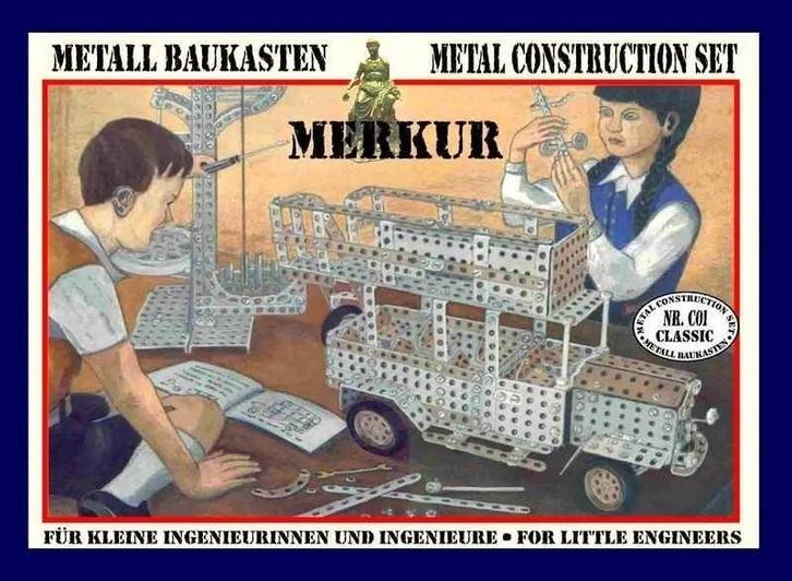 Merkur - Classic C01 - retro - metalen constructieset - 9..., Kinderen en Baby's, Speelgoed | Bouwstenen, Nieuw, Verzenden