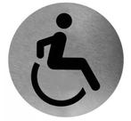 Mediclinics pictogram rond invalide PS0004CS RVS, Verzenden